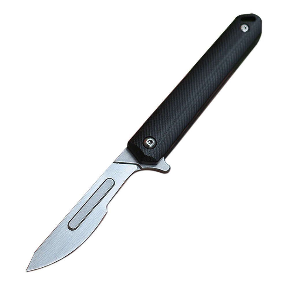 7.1 cm-1,2 cm-svart fickficka kniv