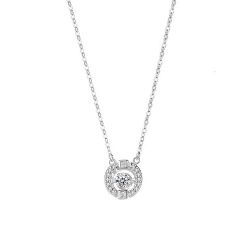 Smart Necklace Platinum White Stone-92