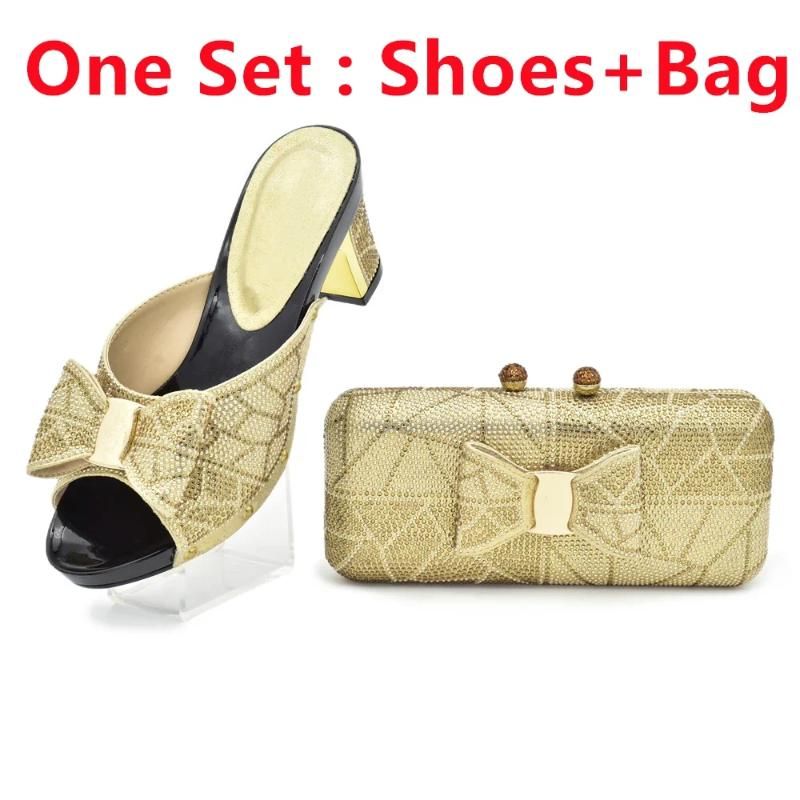 Gold Shoes and Bag