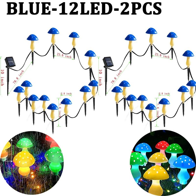Emitting Color:BLUE-12LED-2PCS