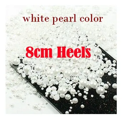 White 8cm Heels