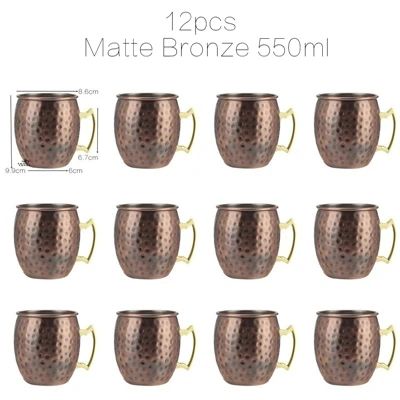 12pcs Matte Bronze-550ml