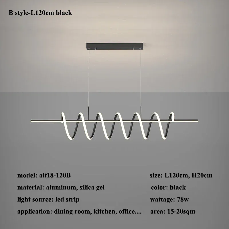 3 ljuseffekter B-svart 120 cm