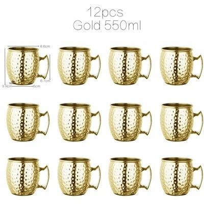 12pcs Gold-550ml