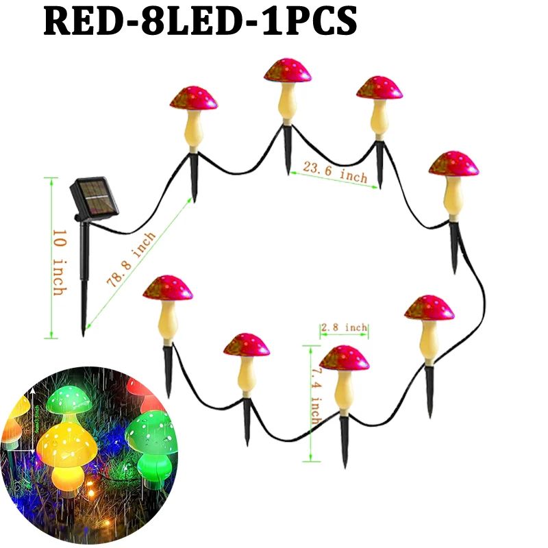 Emitowanie koloru: czerwony-8LED-1PCS