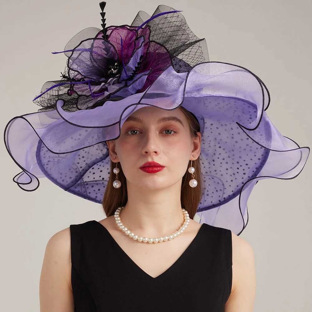 Purple Organza Hat