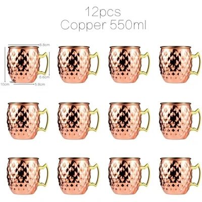 12pcs Copper D-550ml