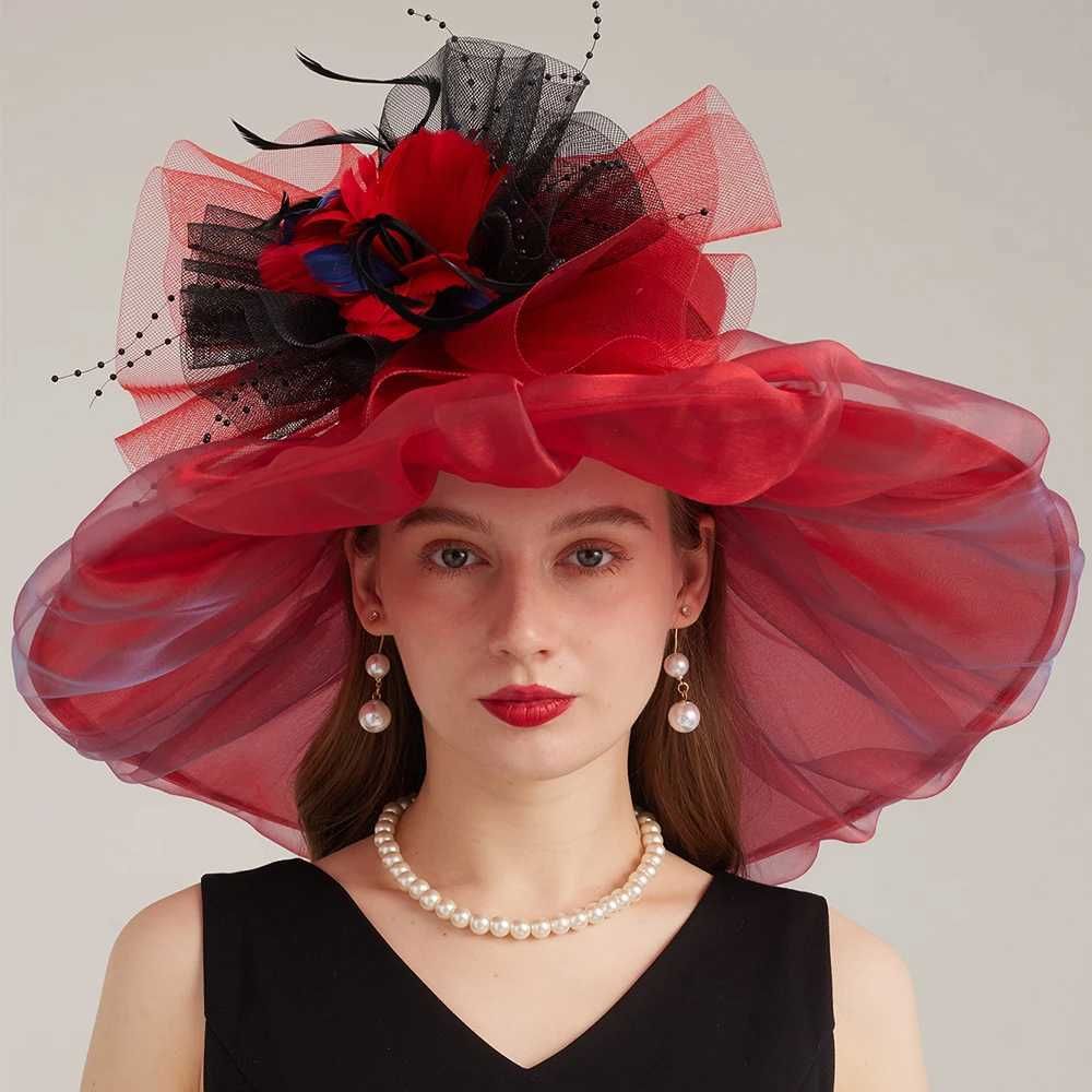 Red Organza Hat