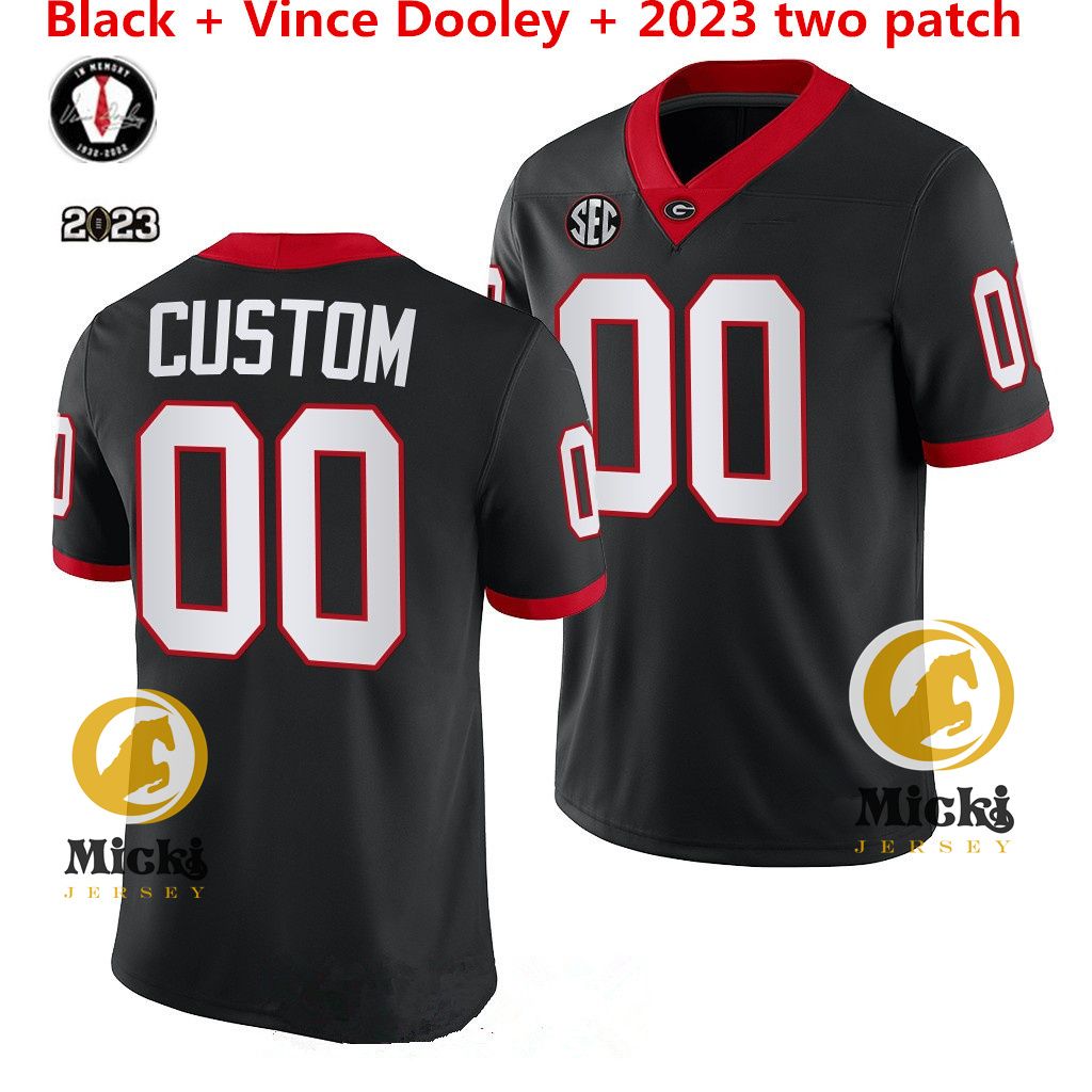 Black + Vince Dooley + 2023 two patch
