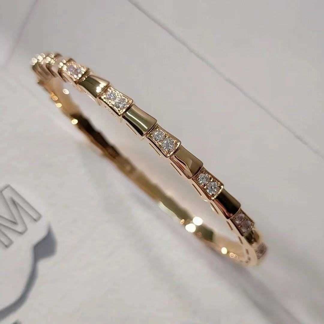 Rose Gold Faced Diamond Bracelet