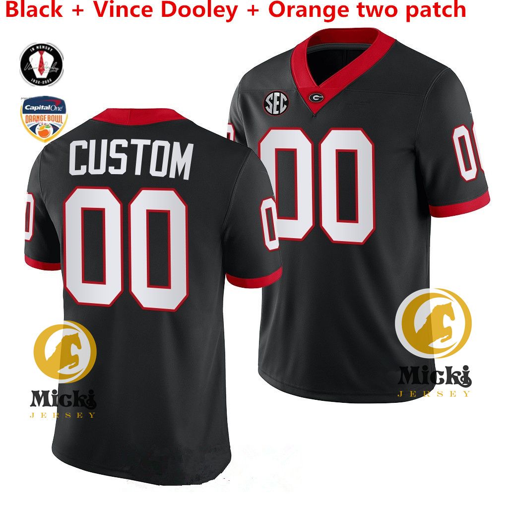 Black+ Vince Dooley + Orange two patch