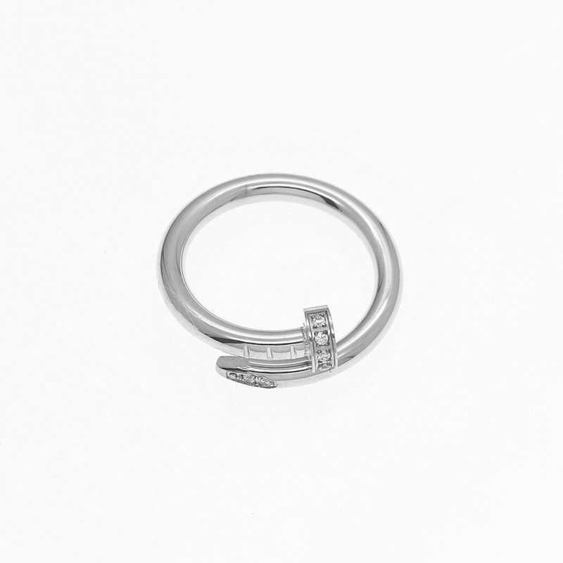 Zilveren ring met diamanten (# 6-10 maat