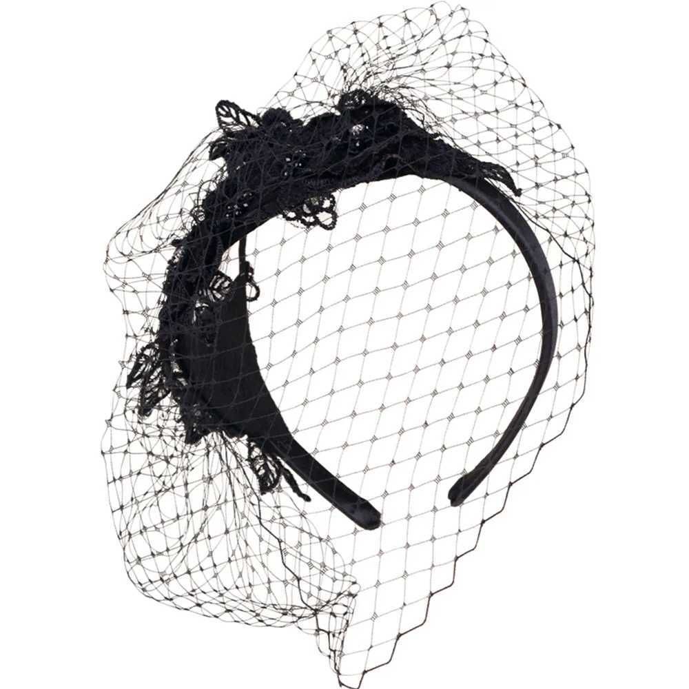 Black Veil Hat