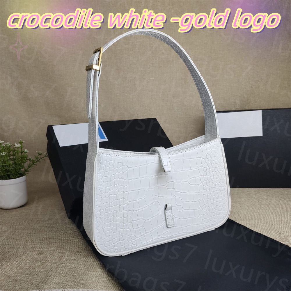 Crocodile white -gold logo