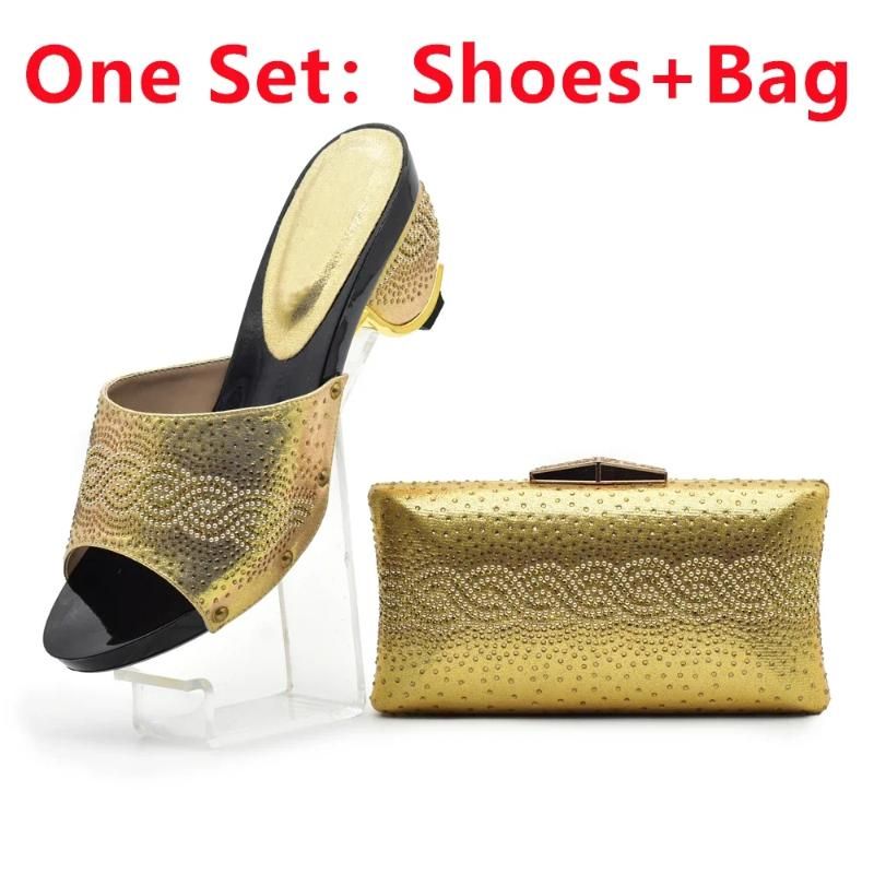 Gold Shoes and Bag