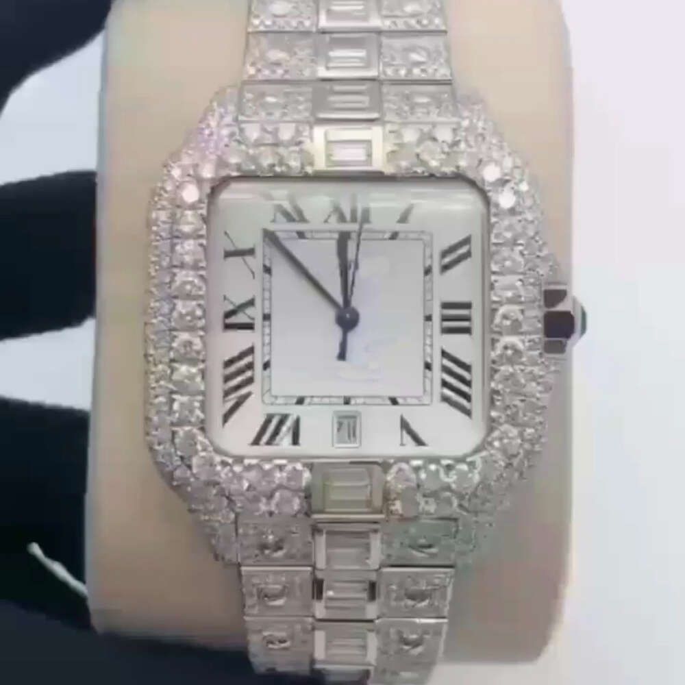 Witte diamanten horloge