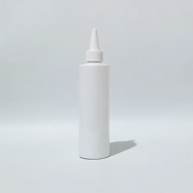 Bouteille blanche en plastique de 200 ml blanche