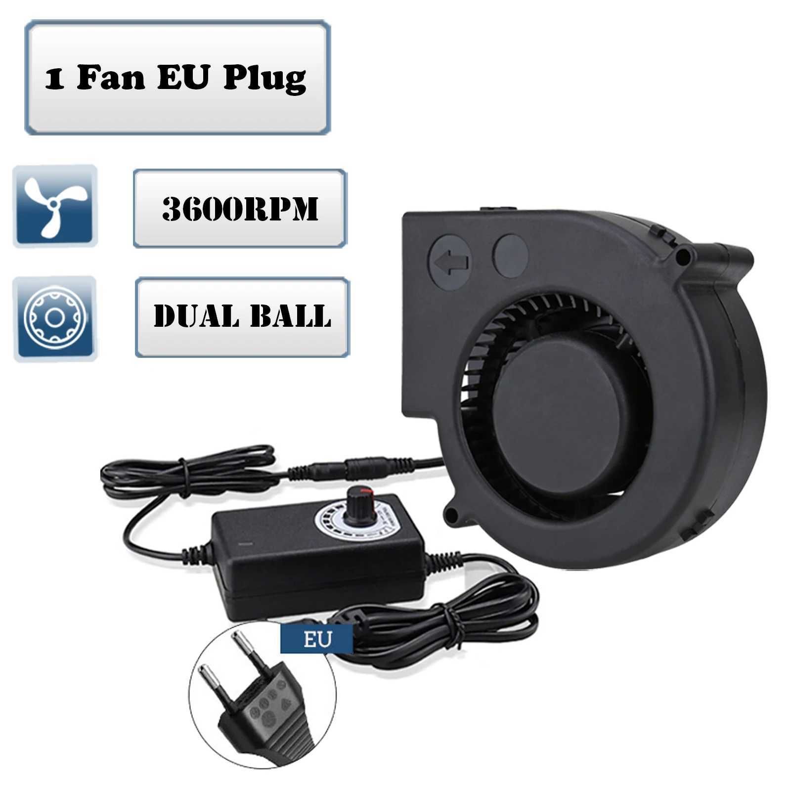 Fan with Eu Plug-Fixed Color-Black