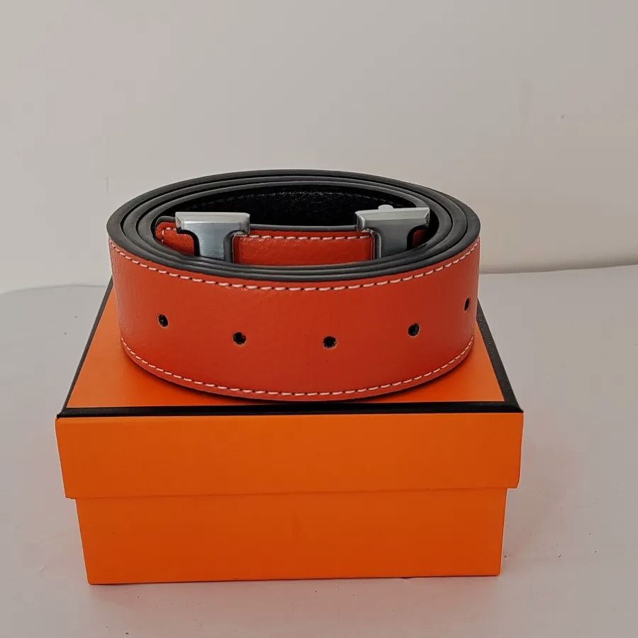 Orange + silver buckle