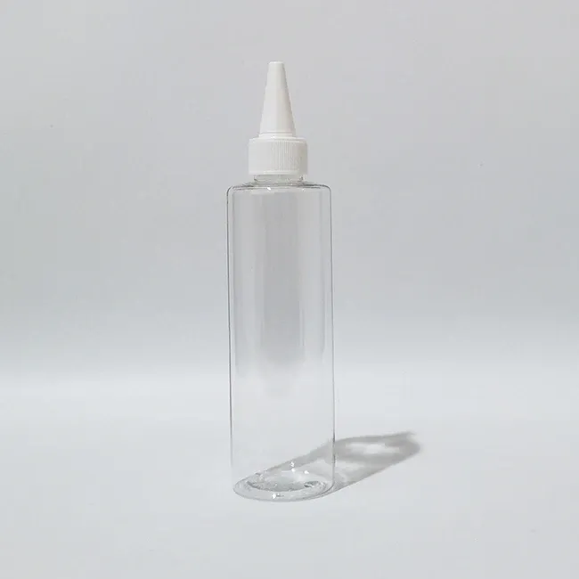 Flacon en plastique transparent blanc de 200 ml