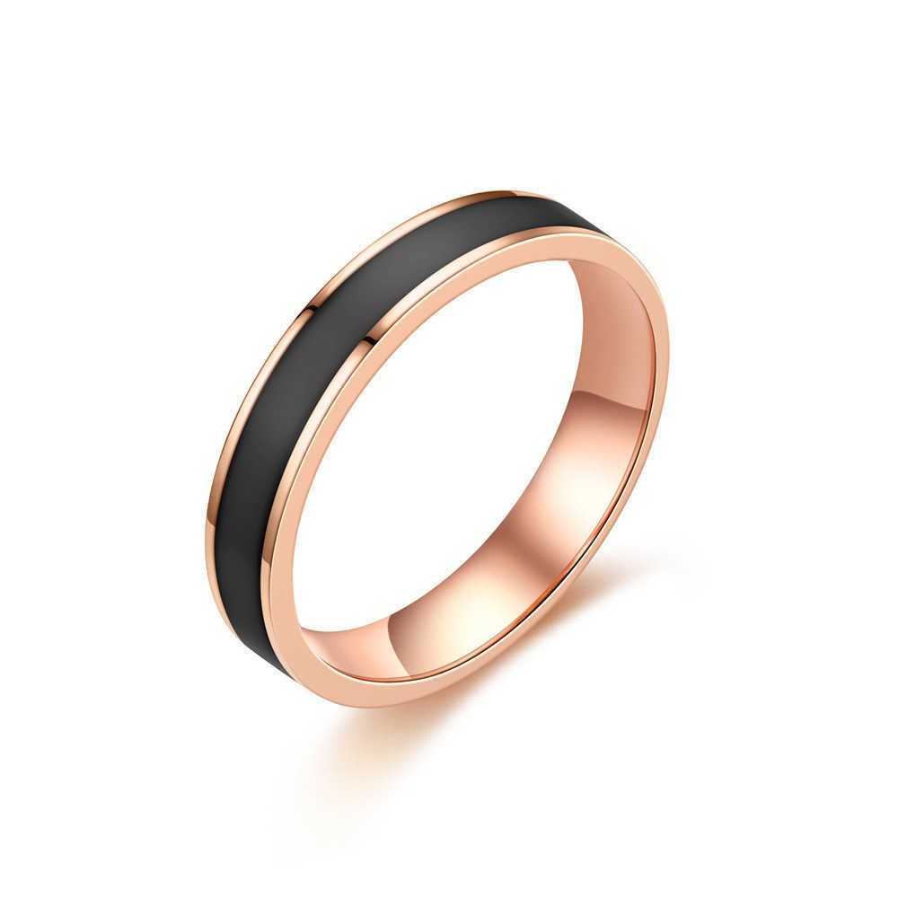 4 mm Rose Gold Black Lijm