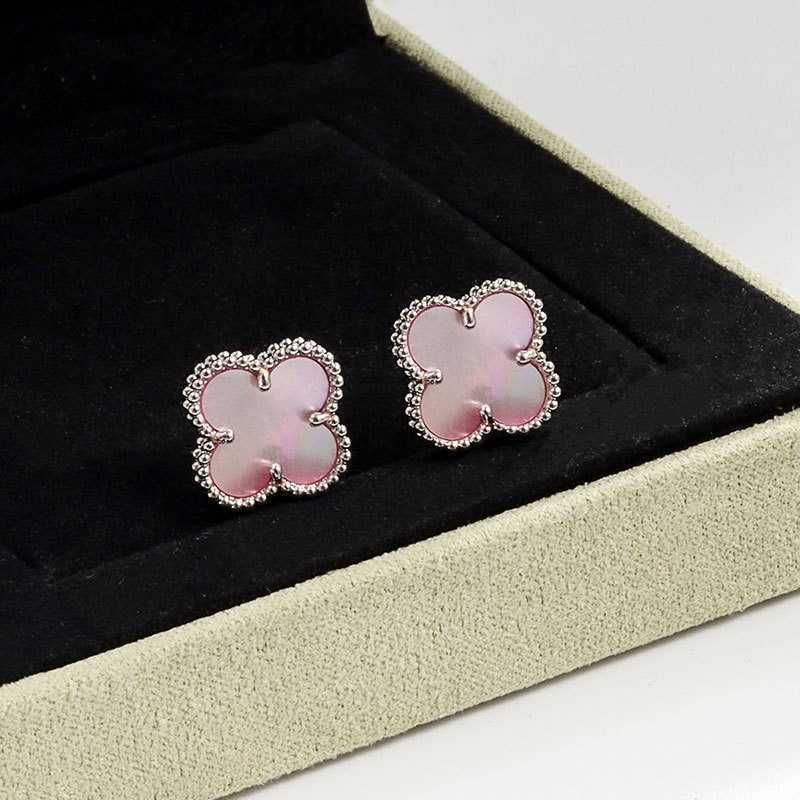 Boucles d'oreilles style fritillaire rose platine