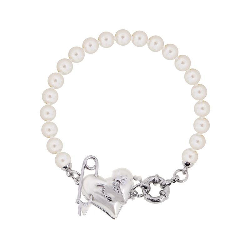 Silver+Pearls+Bracelet
