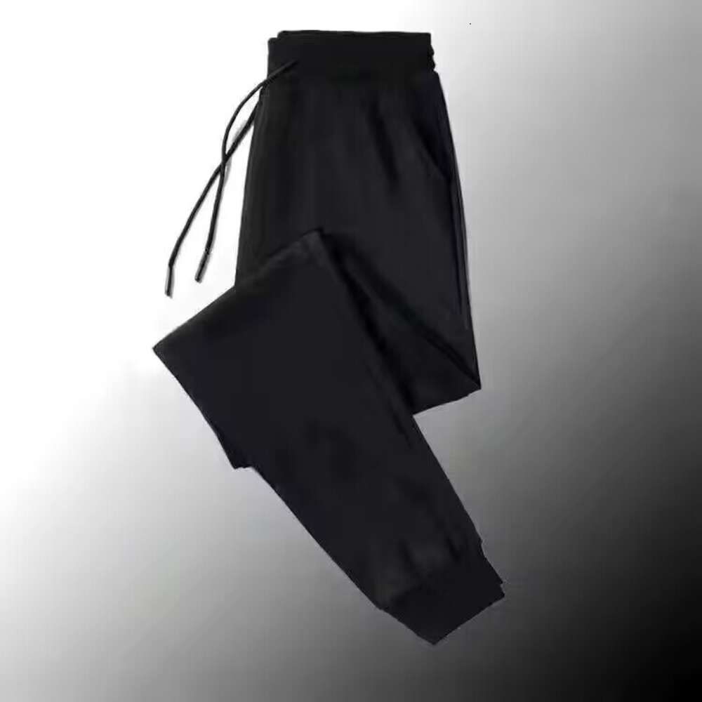 Leather rope pants black
