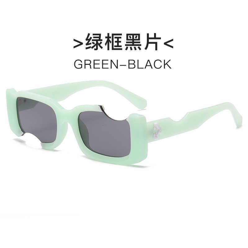 Green Frame And Black Grey Slice