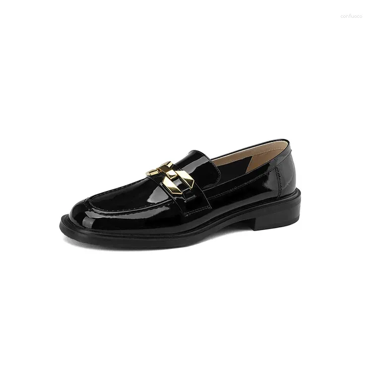 Chain Black Loafers