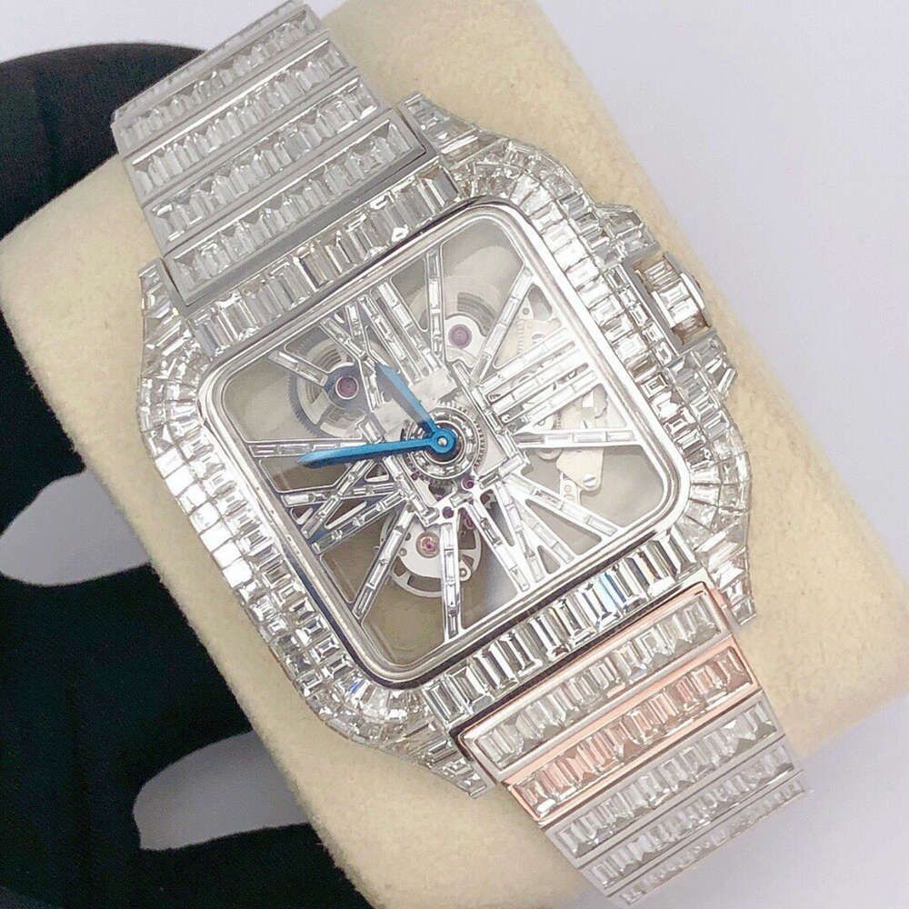 Multi Color-Iced out Diamond-horloge
