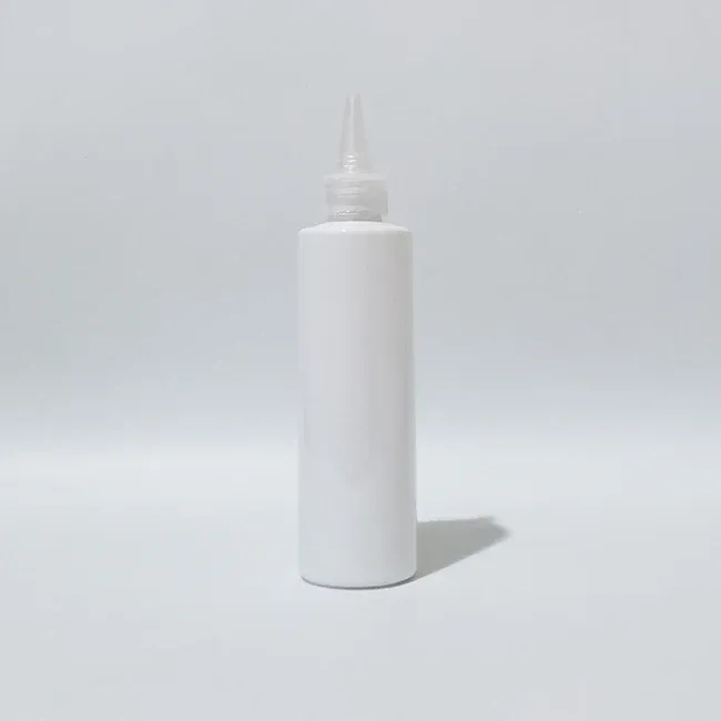 Flacon en plastique blanc transparent de 200 ml