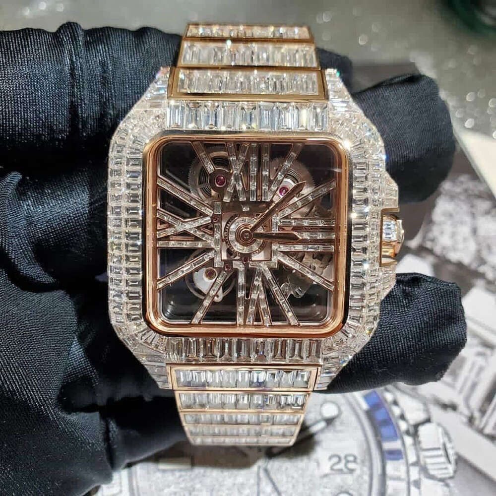 Multi Color-Iced Out Diamond Watch