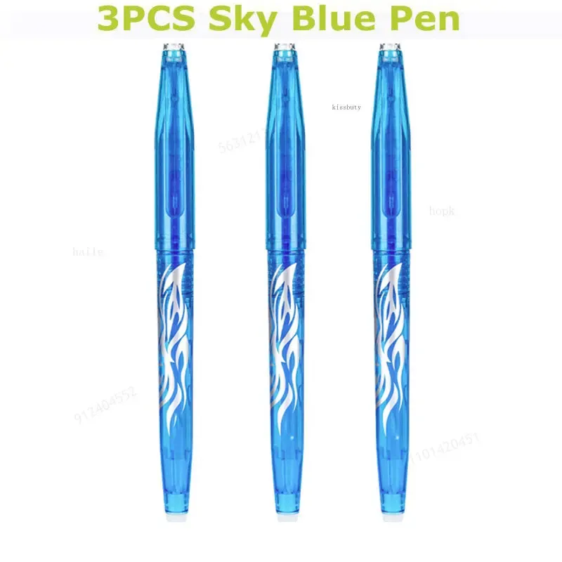 3pcs Sky Blue Pen