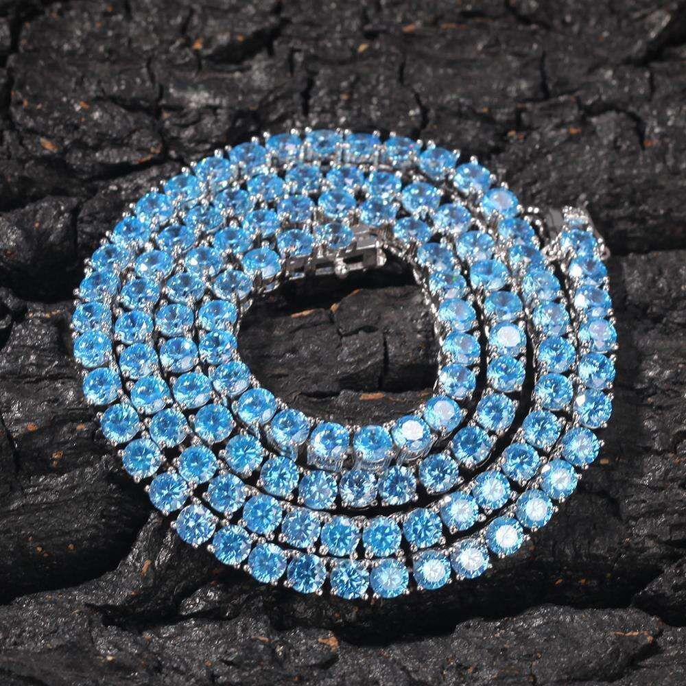 Mavi CZ (Gümüş) -4mmx20inches