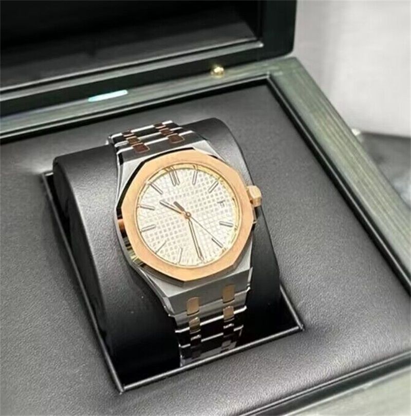 15#silver rose gold +white dial