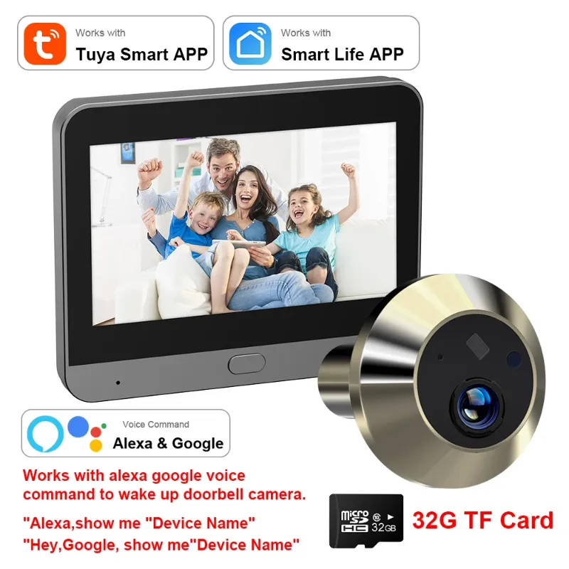 Câmera de porta Alexa 32G