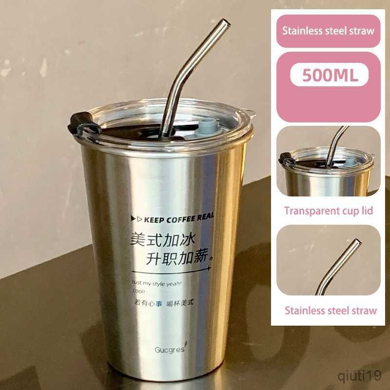 500ml-11-with Lid And Straw