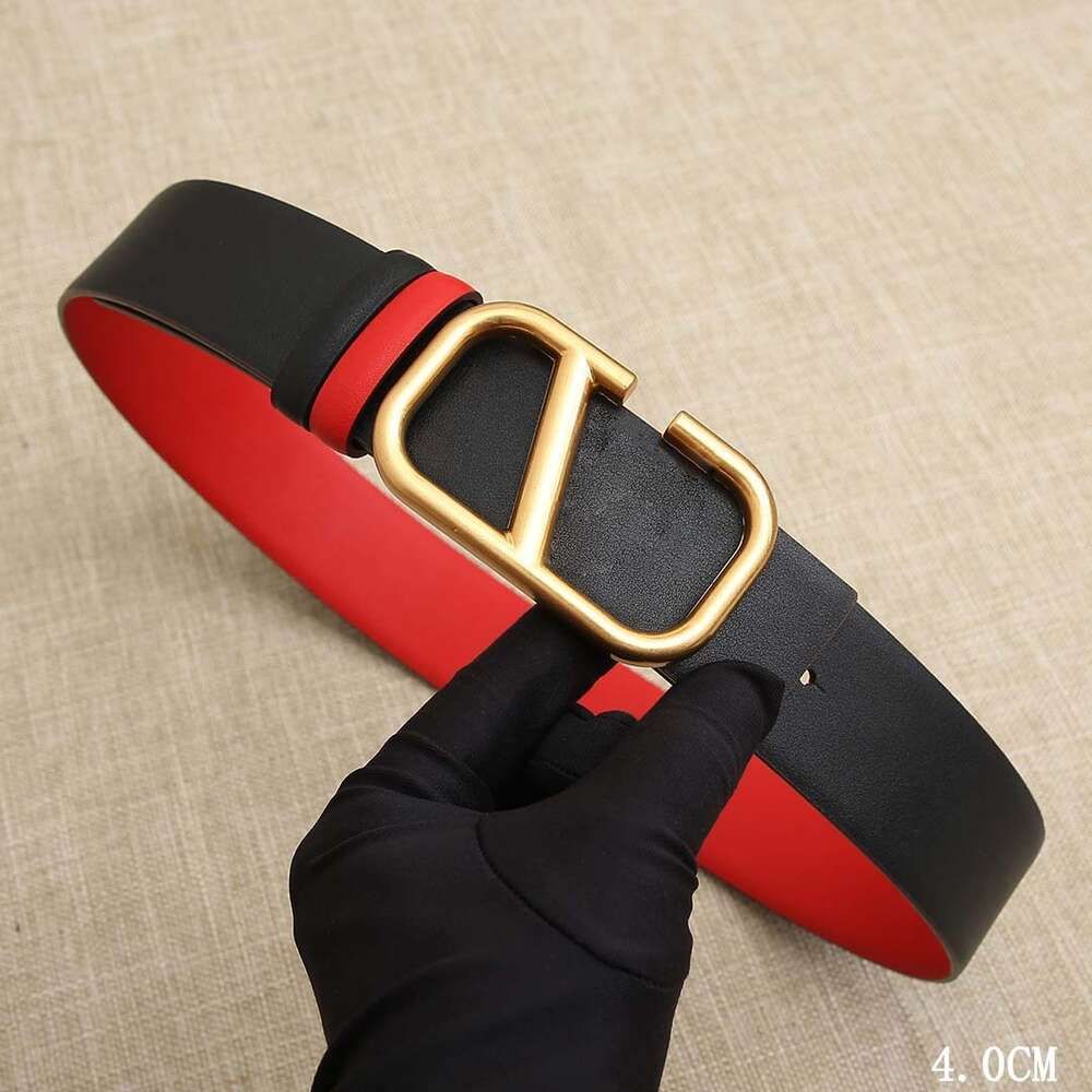 Black paired red and gold buckle