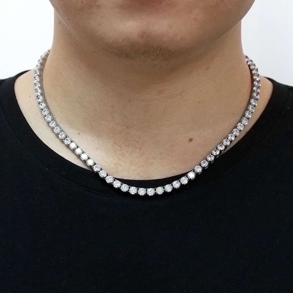 Stahl (5 mm) – Tennis-Halskette – 45,7 cm