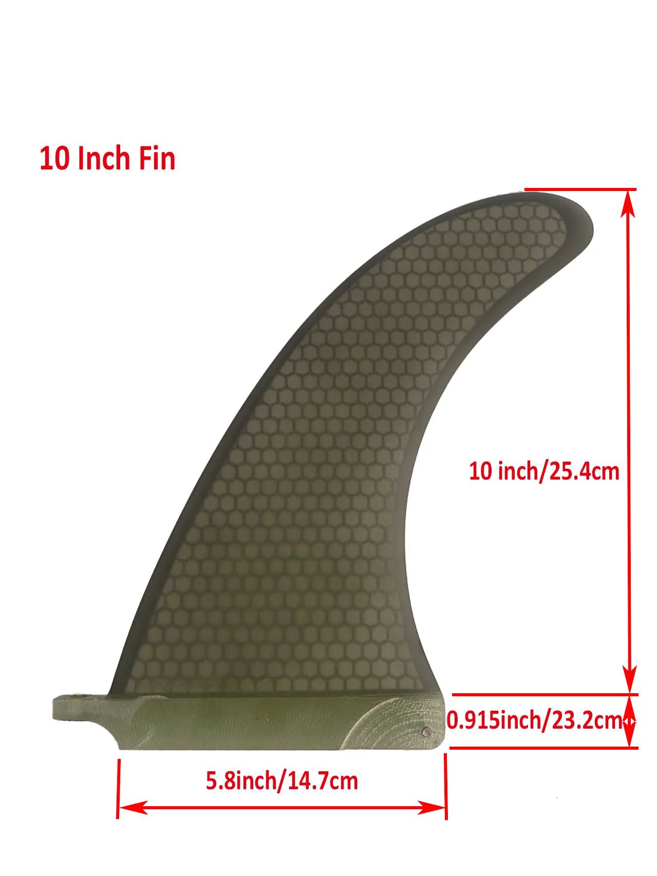 10 Inch Fin Black