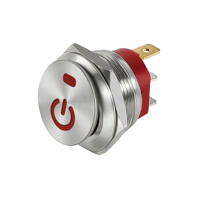 22mm 12-24V(20A) Power Red