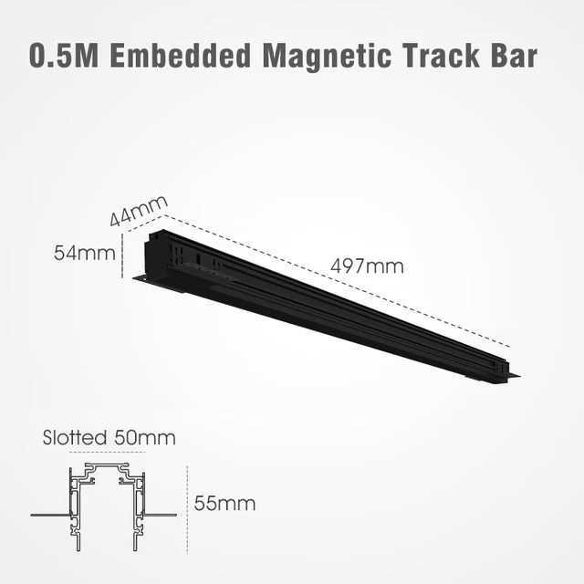 Rail encastré 0,5 m-3000k 0-10v