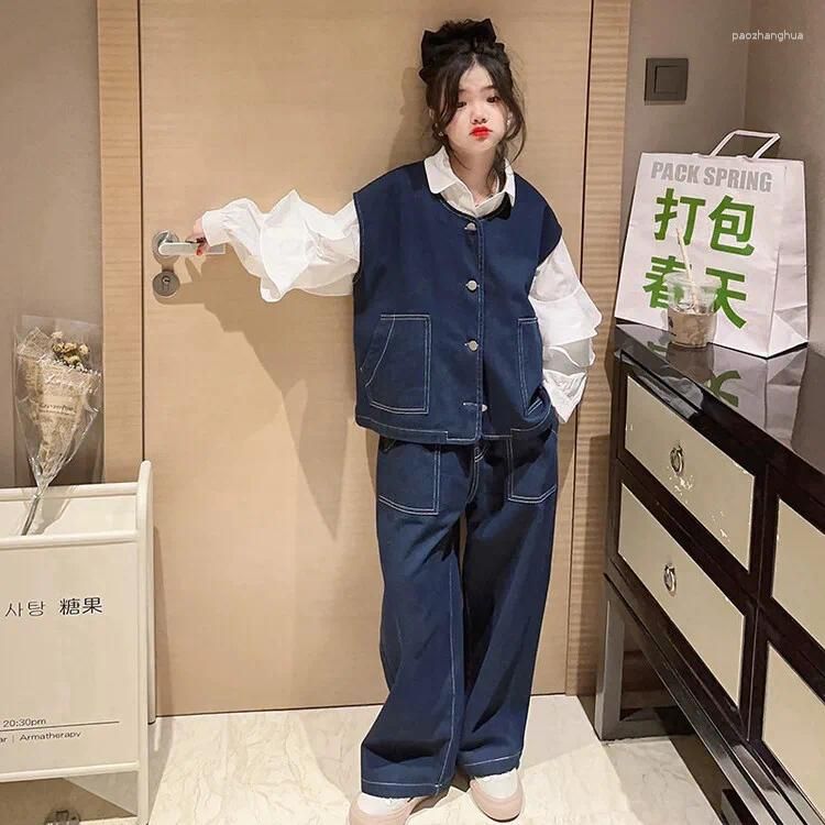 vest jean 2 pcs set