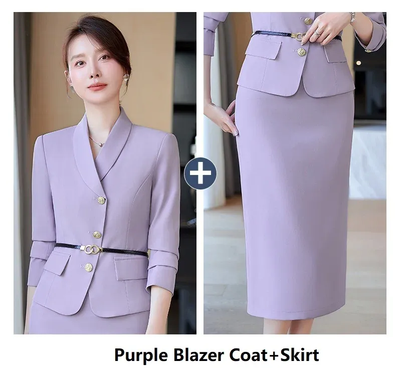 Purple Skirt Suits