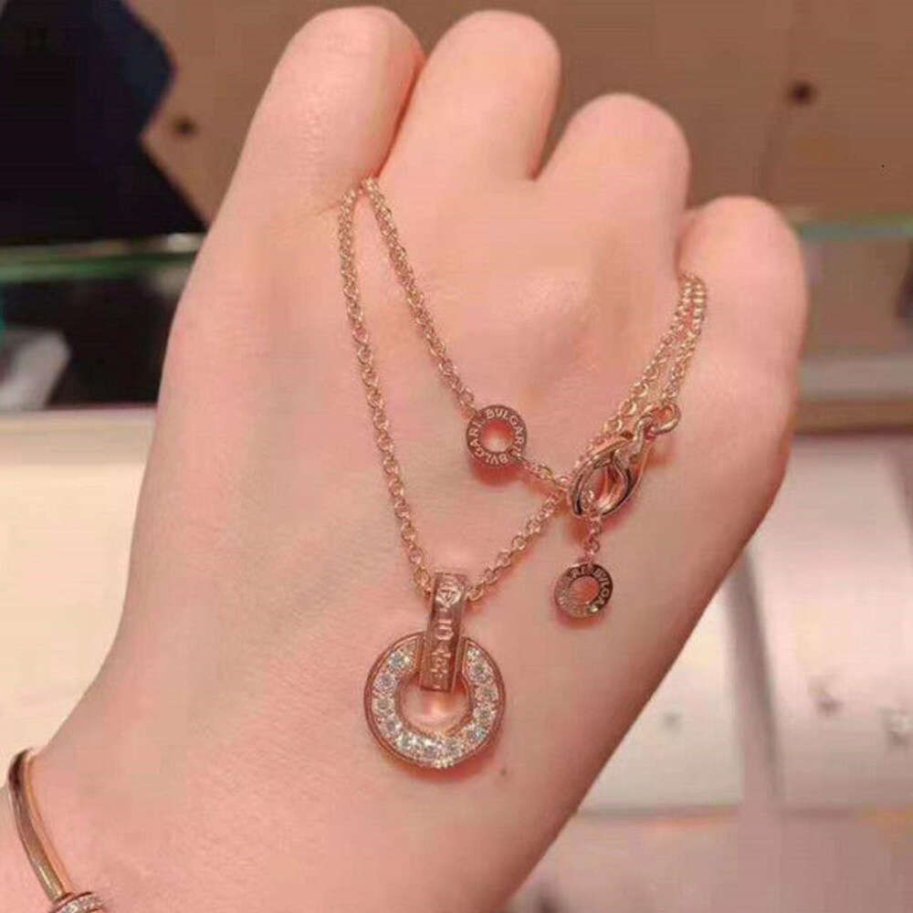 Roségouden diamanten ketting