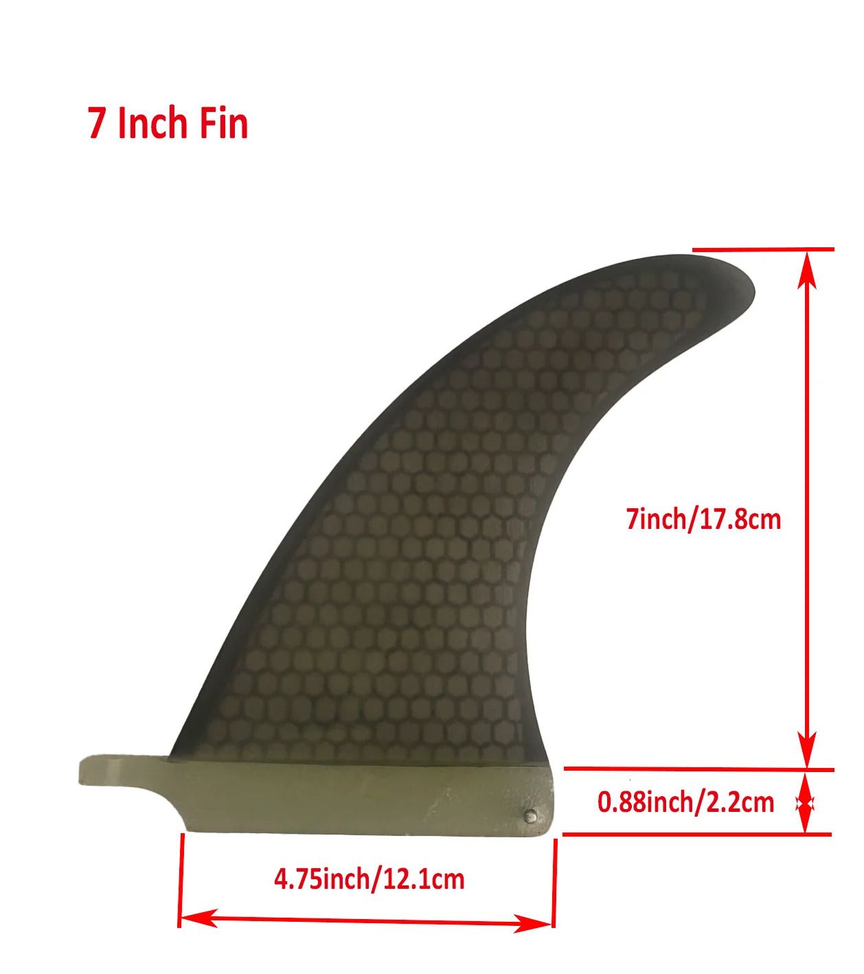 7 Inch Fin Black