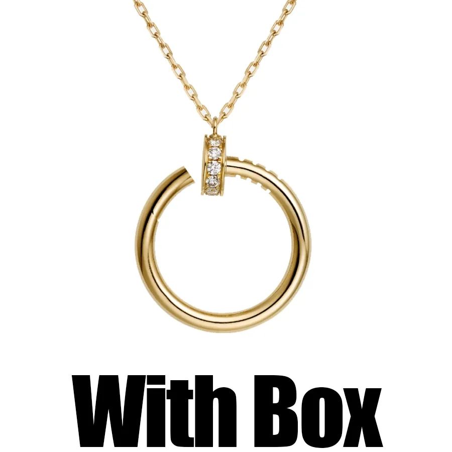 Gold Necklace 1#With Box