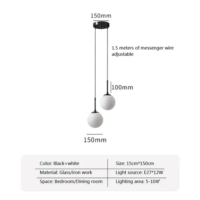 Nessuna lampadina 2Nero Dia15CM