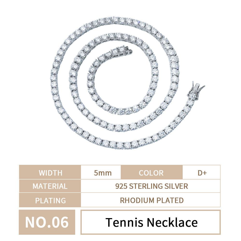 Tennis Ketting Wit-24inches